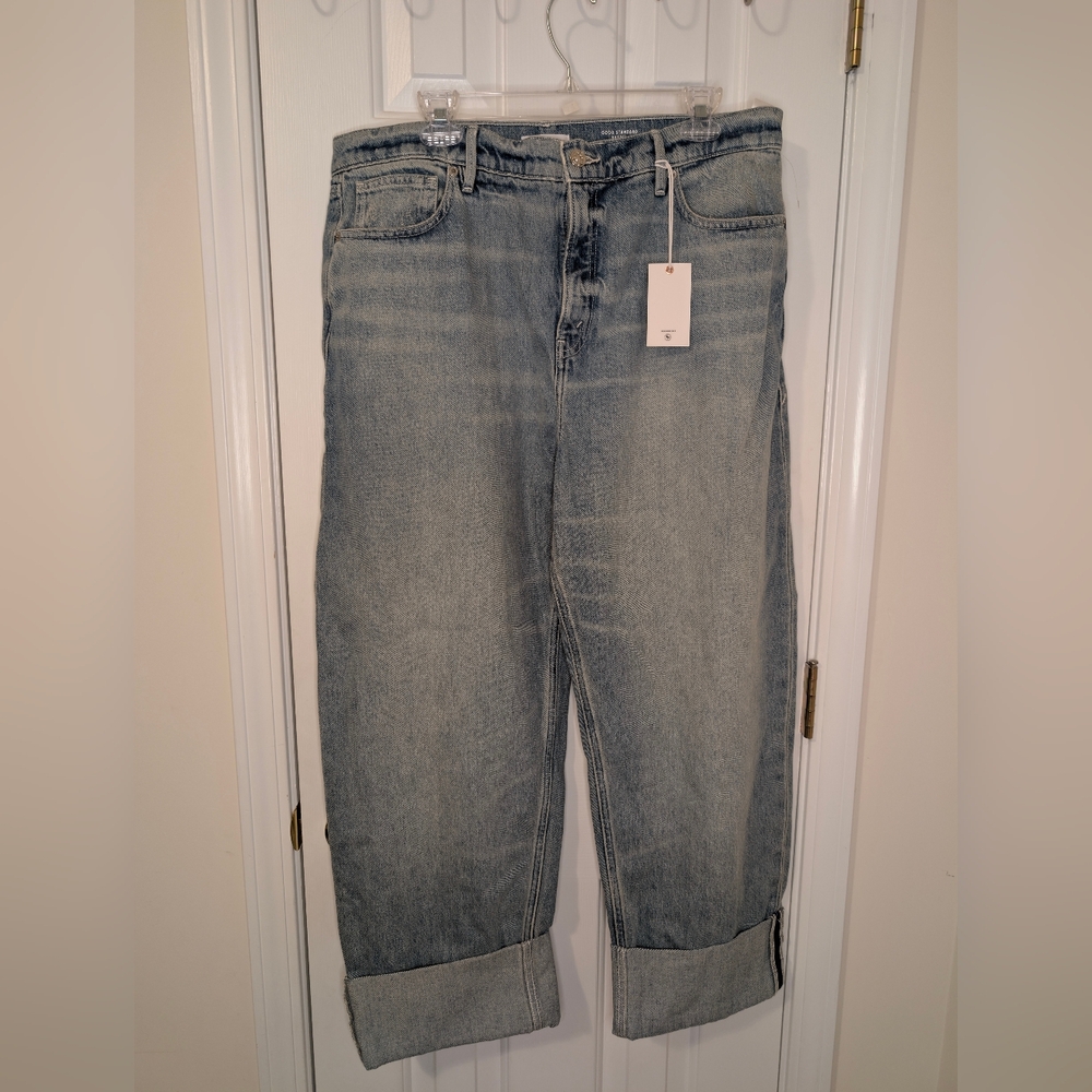Good American Light Blue Wide Leg Jeans